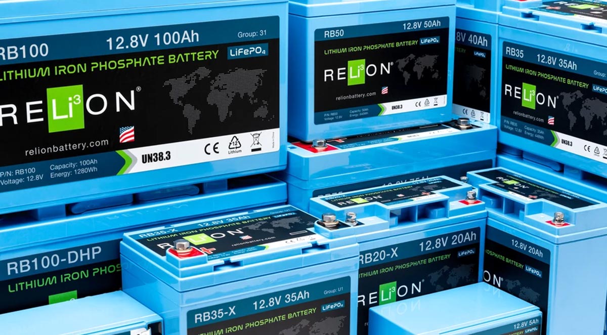 RELiON Batteries stacked on top of eachother