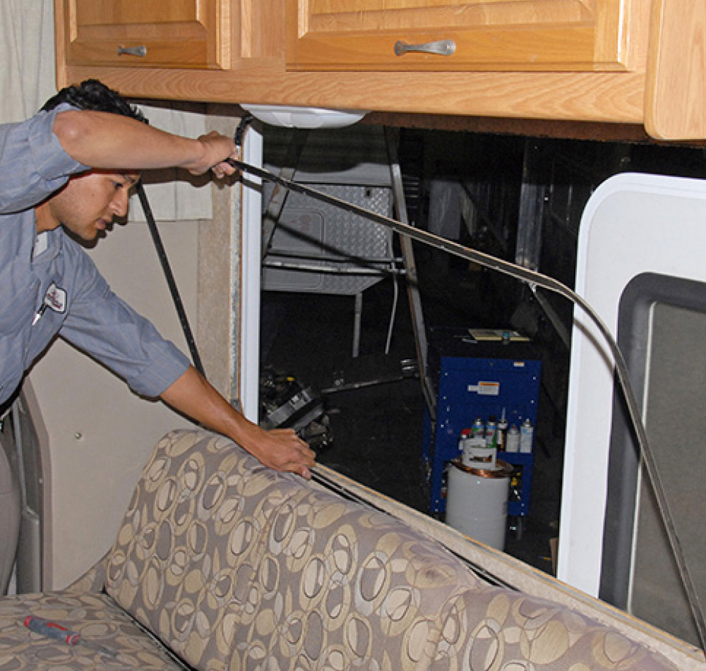 Remove the interior window flange and put it in a safe place where it won’t get stepped on or bent