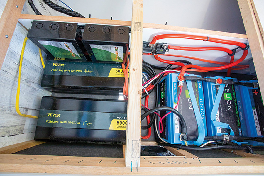 Batteries in a Travel Lite Rove EV
