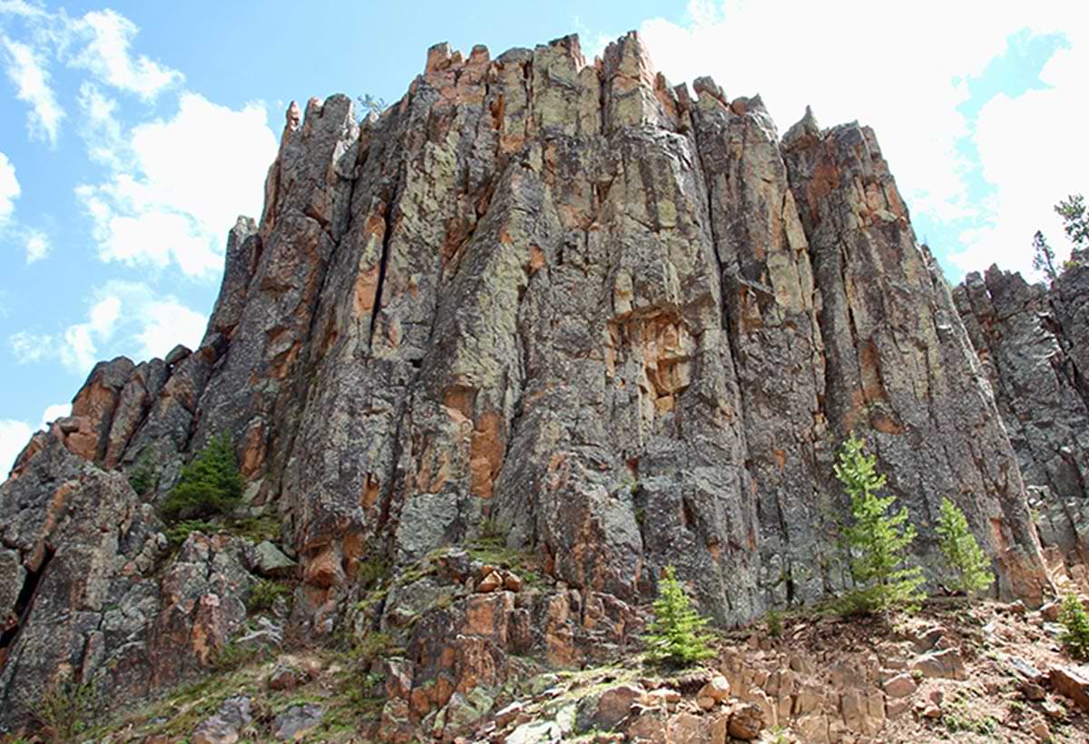 one of the many walls of the "Gates of the Mountains"