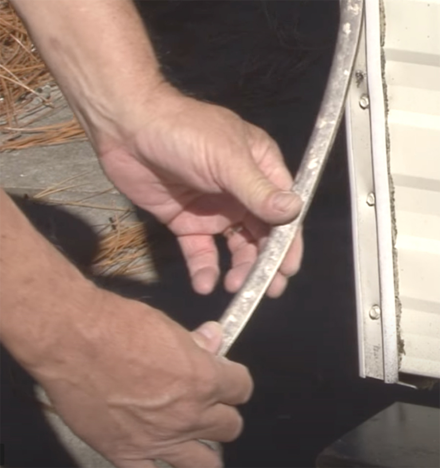 the molding insert being removedto reveal the screws
