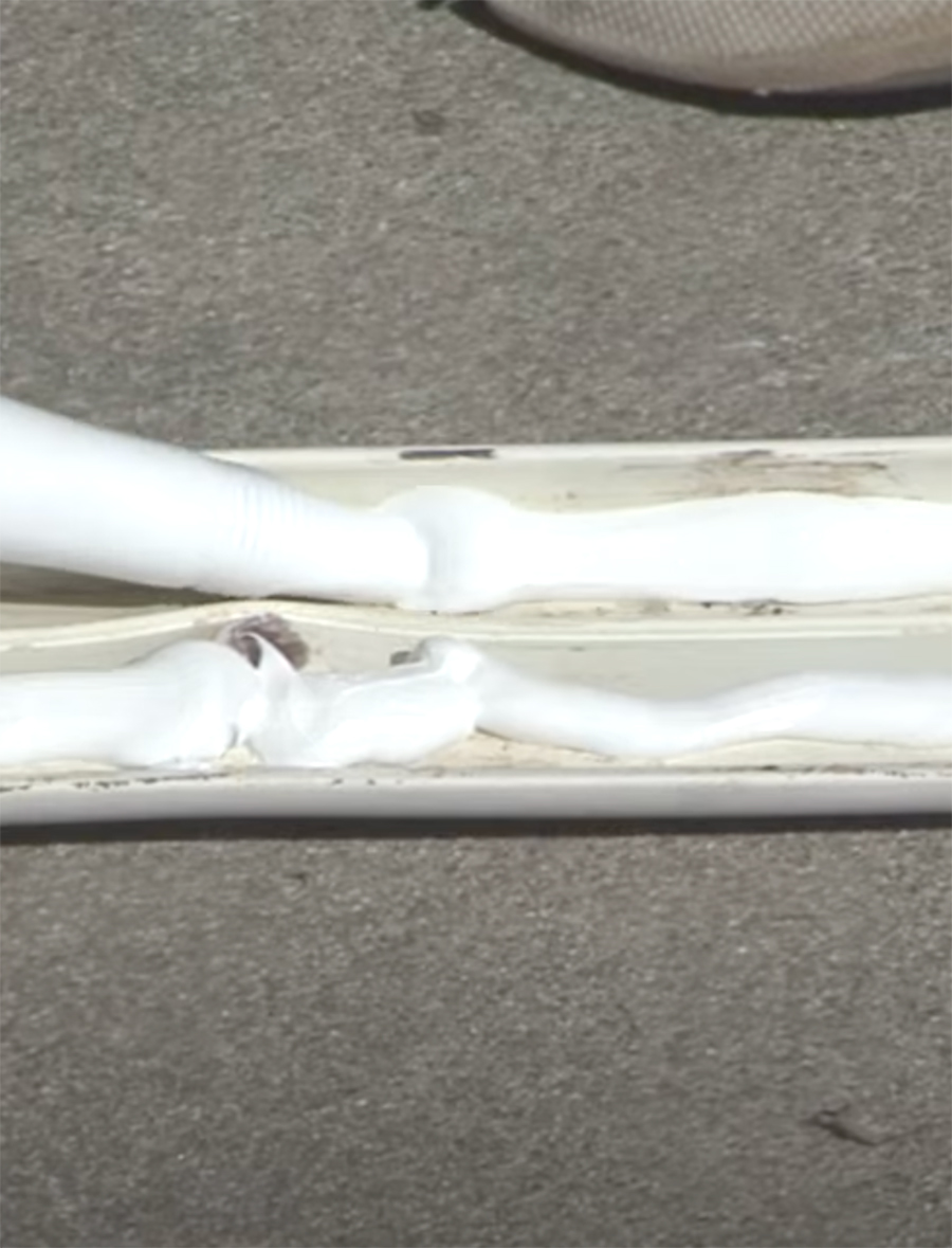 a ½-inch bead of the cap sealant