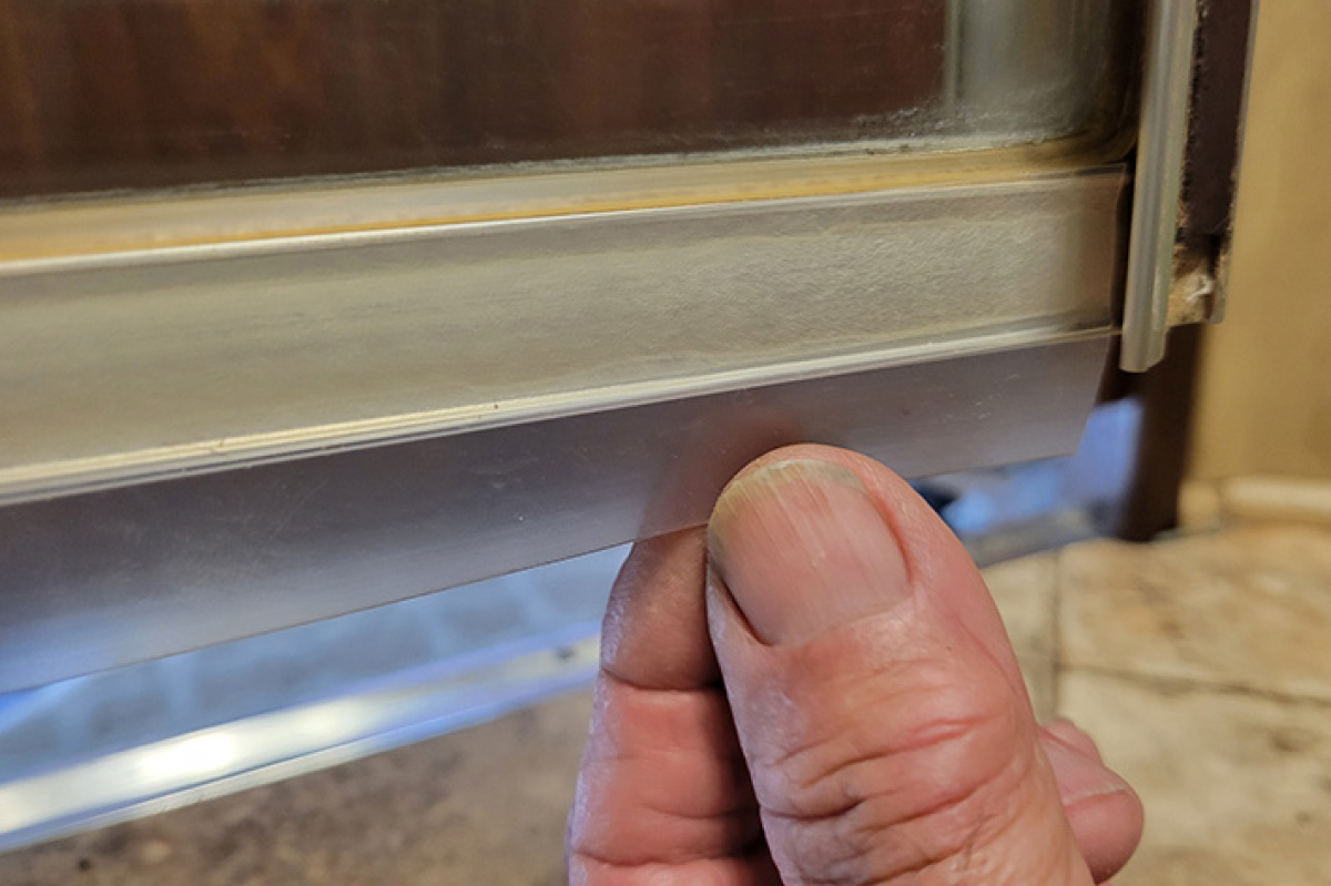 When you are happy with the positioning of the seal strip