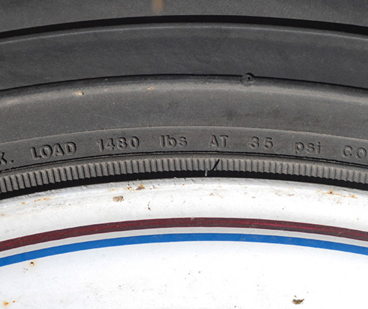 Tires also are stamped