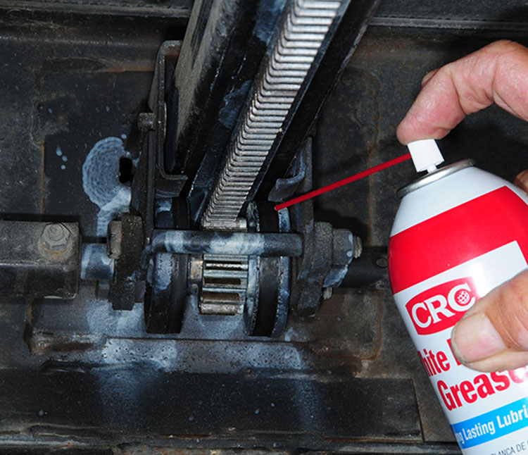 Spray the gear pack liberally, but don’t go crazy