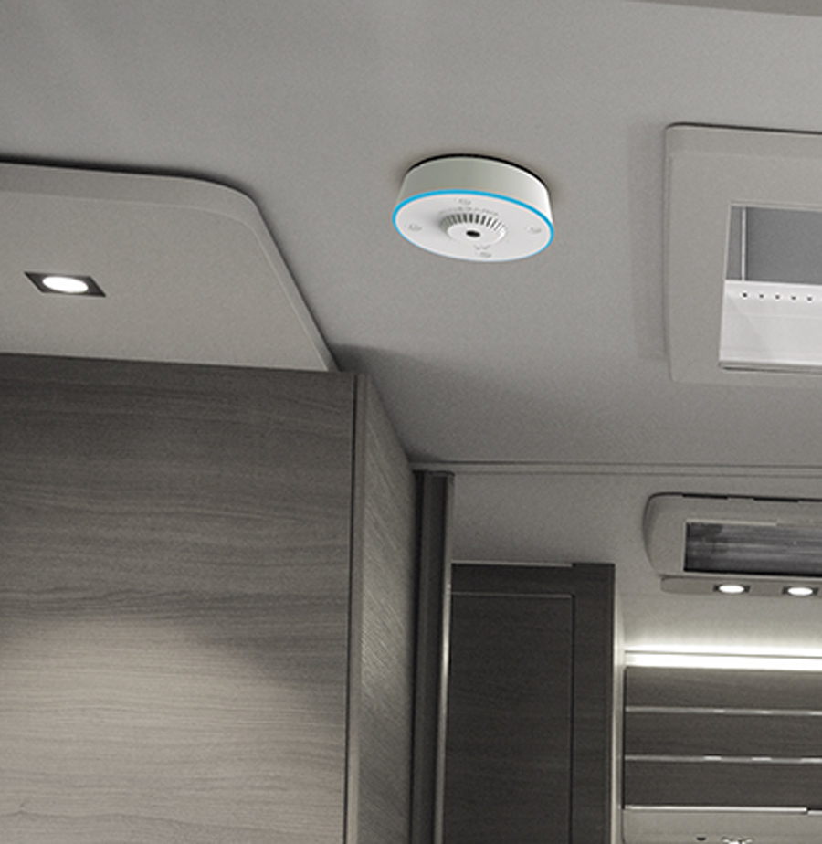 A.I. device on an RV ceiling