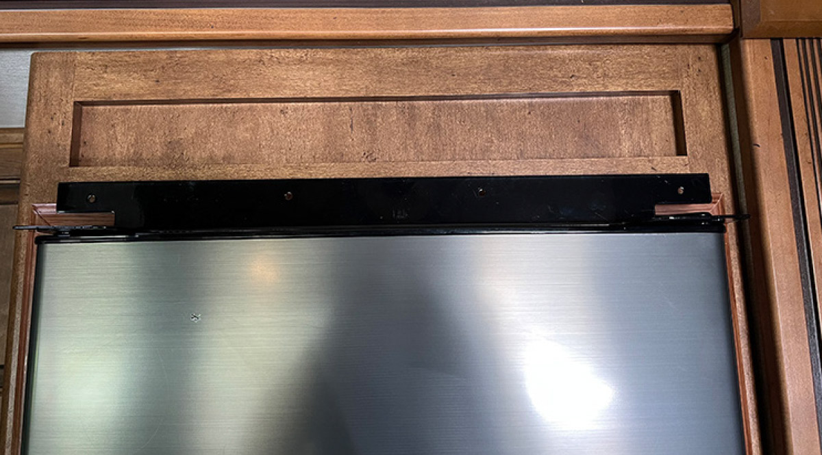 Special brackets are available for securing the refrigerator