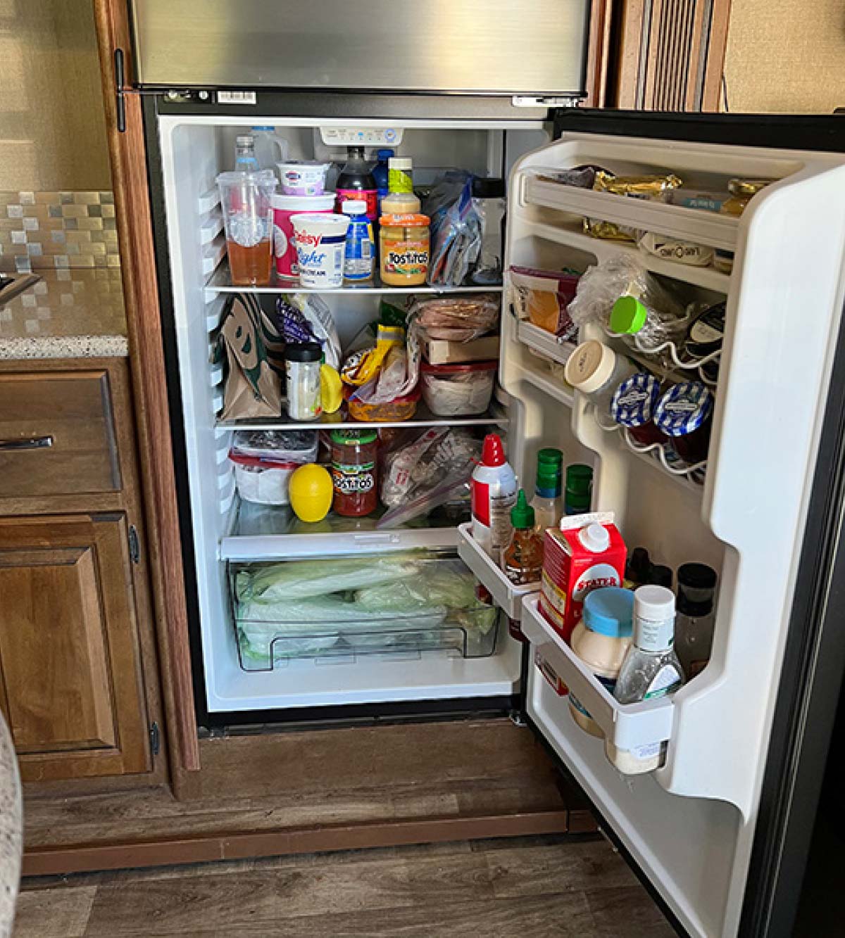 Refrigerator was packed with food to test cooling efficiency