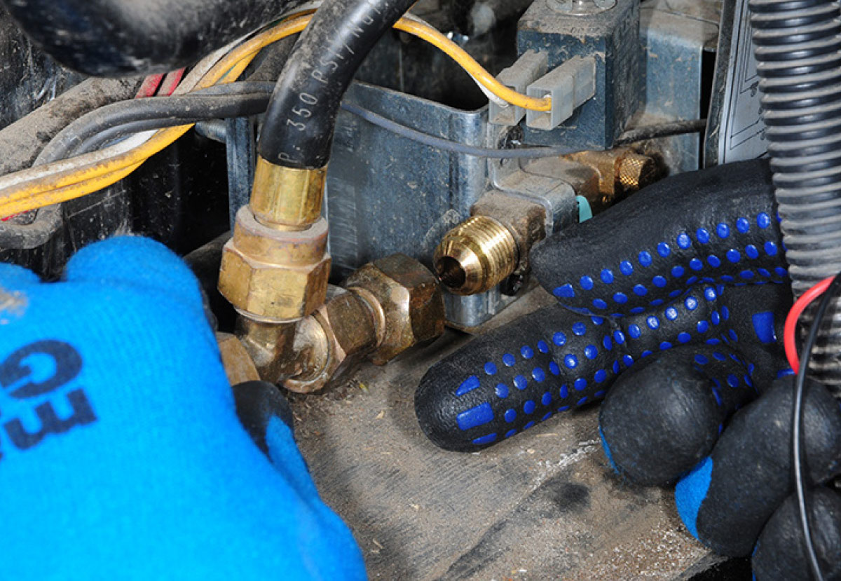 The first step was to close the propane cylinders