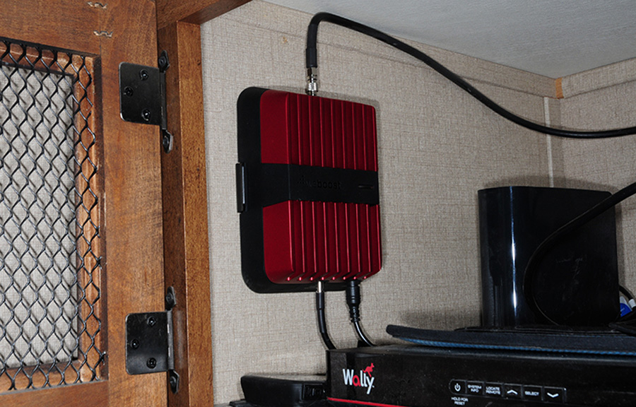 Boosting cell and data signals can be important when camping in remote areas where signal strength is marginal