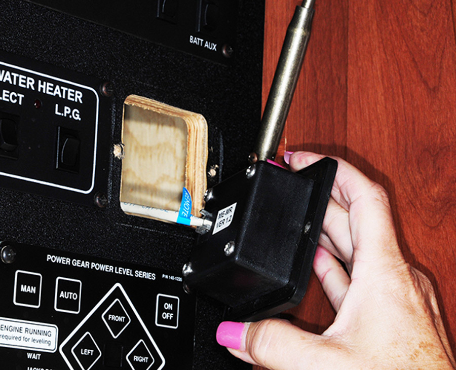 old remote panel was unplugged and returned to the original mounting location