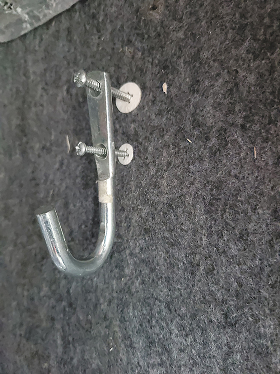 anchors seated into the wall