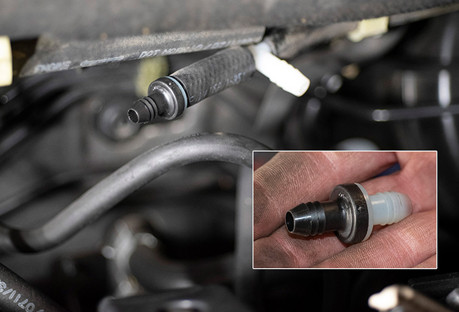 the Demco DUO system T’s into the vehicle’s brake vacuum hose