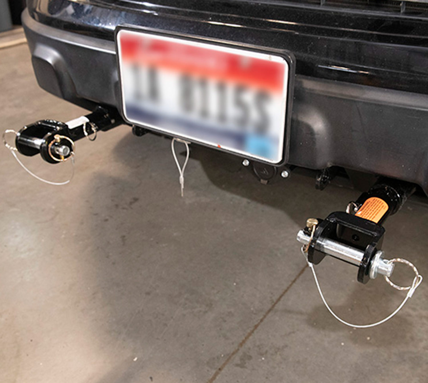 The Roadmaster Flacon All-Terrain tow bars disconnected