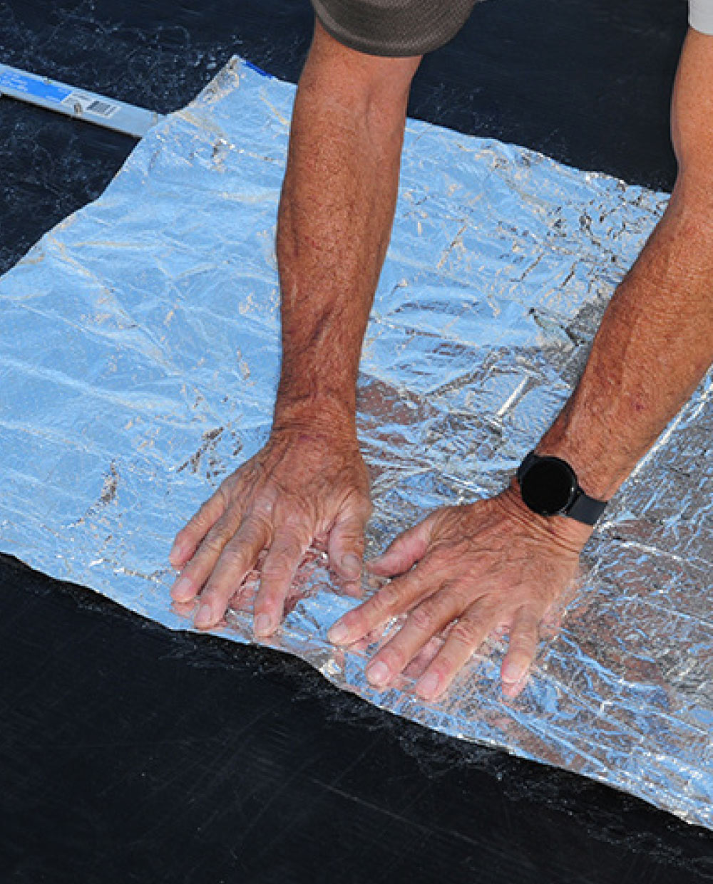 The spray adhesive provides a strong bond