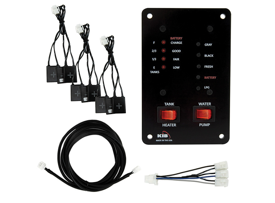 RECPRO RV Tank Sensor Monitor Panel Kit with Probeless Adhesive Sensors