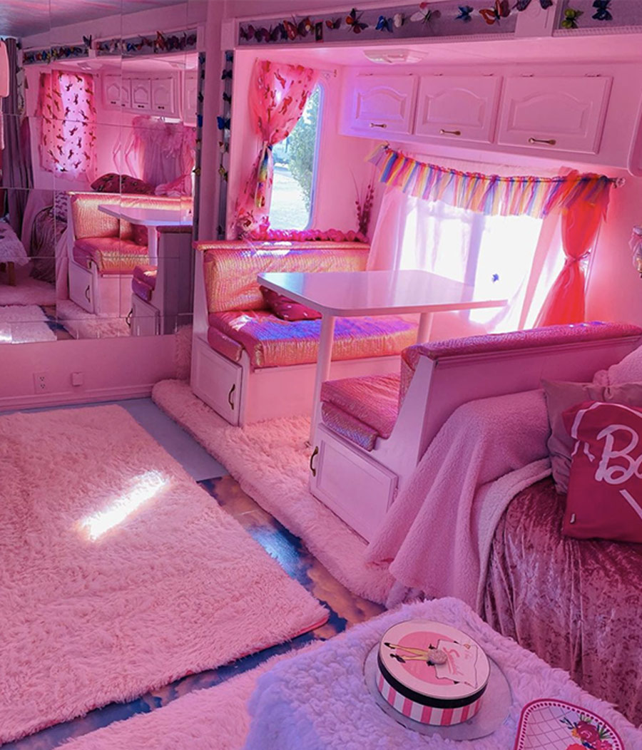 Pink RV Interior