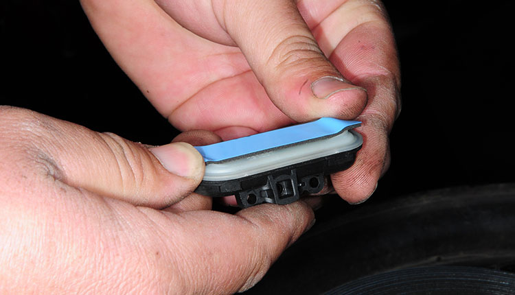 The back side of the new sensor was covered with 3M VHB double-sided tape