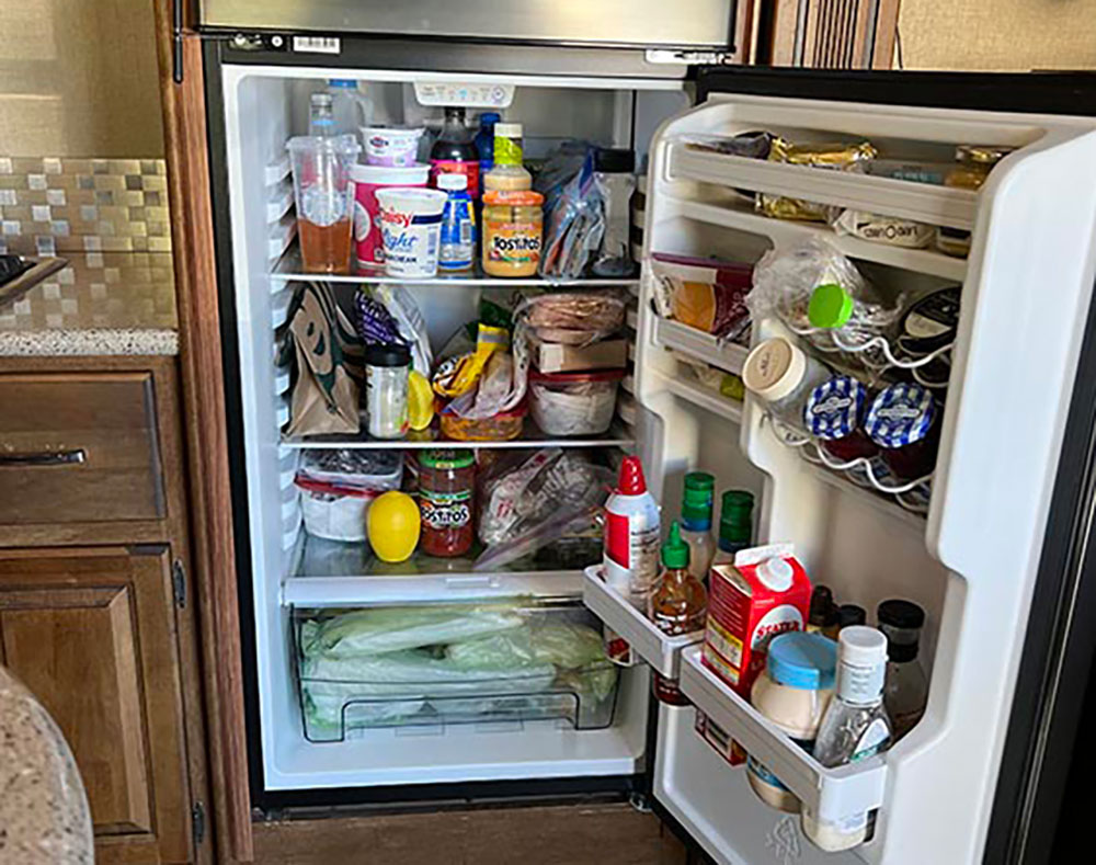 refrigerator leveled and stable