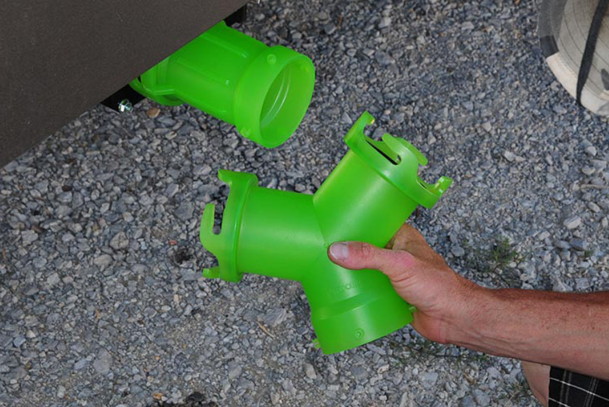 Thetford offers adapters to connect two hoses