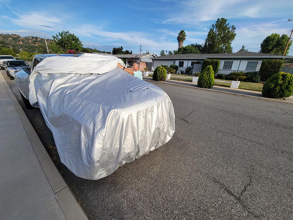 Pickup under car cover
