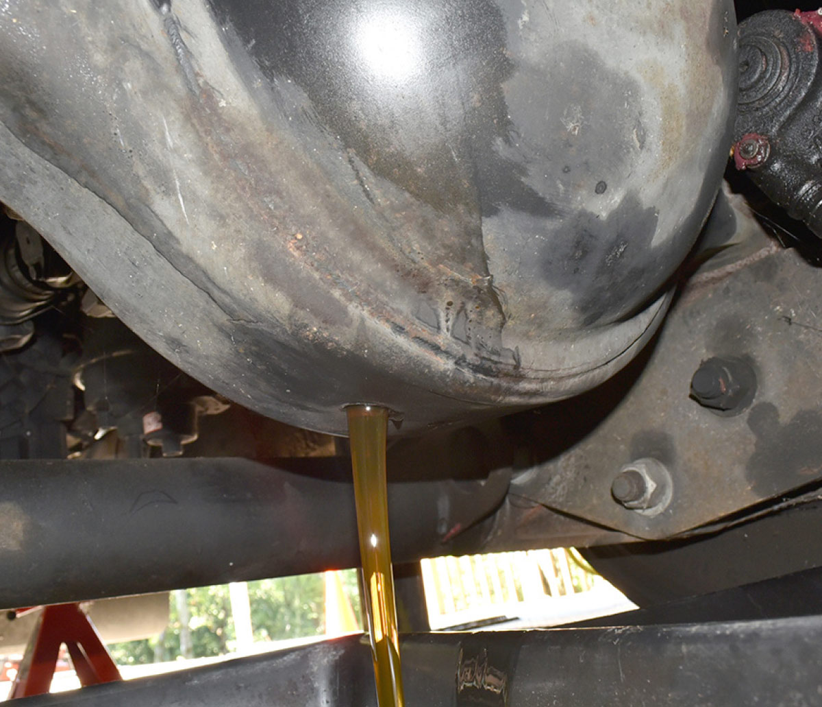 Removing the drain plug