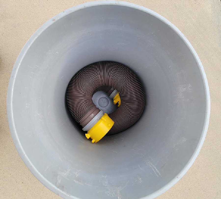 Hose in bucket