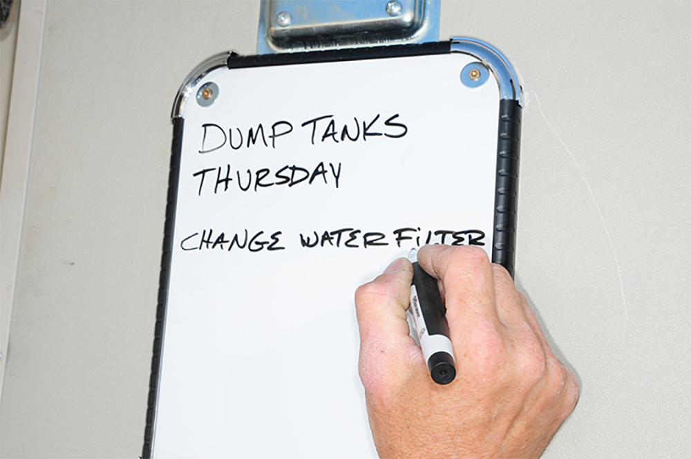 Writing on mounted whiteboard