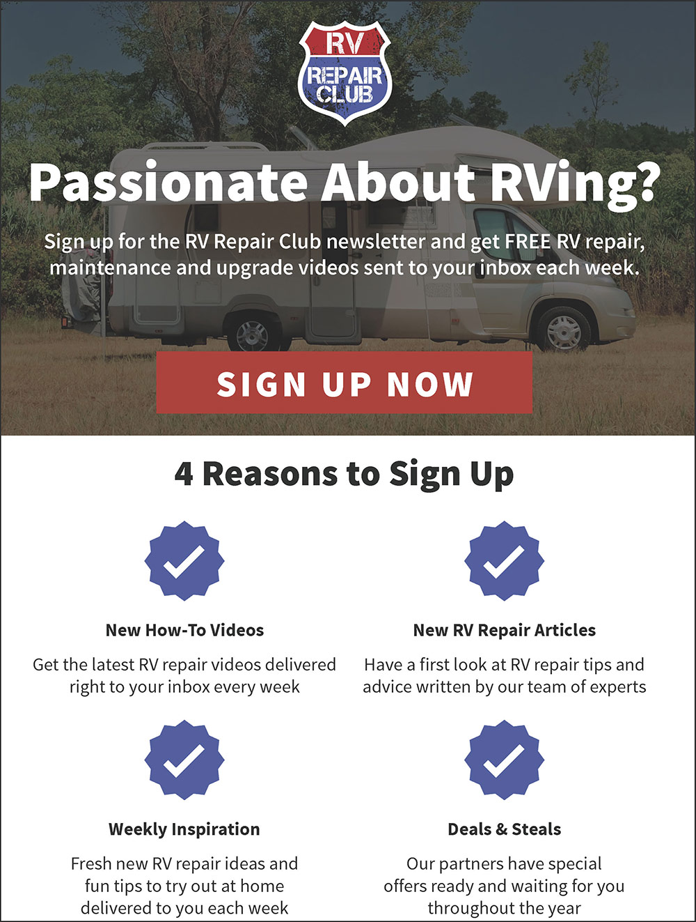 RV Repair Club Advertisement