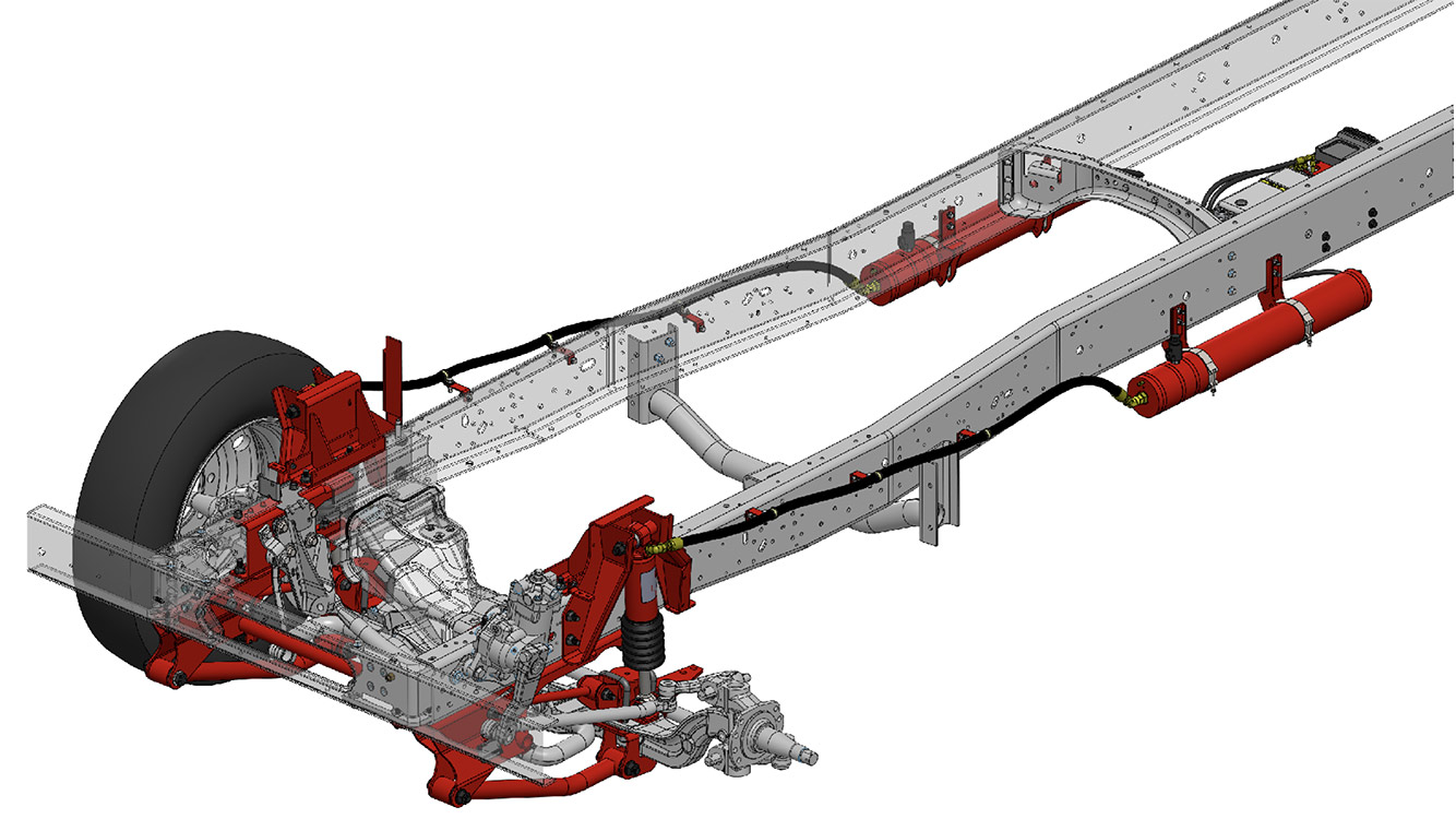 front suspension for the Ford F-53 chassis