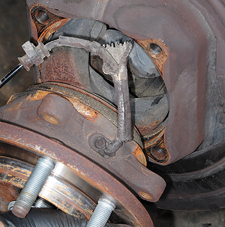 Removing speed sensor wires