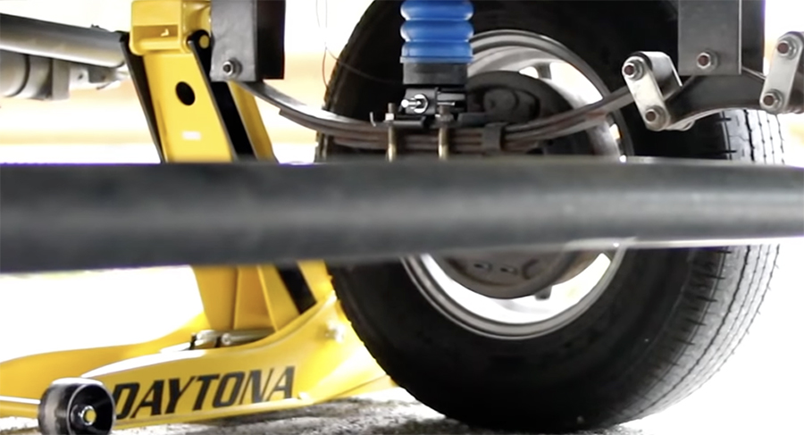 SuperSprings International’s Trailer SumoSprings In use