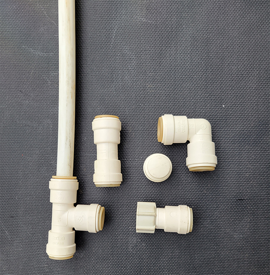 basic kit including elbows, unions and Tee fittings