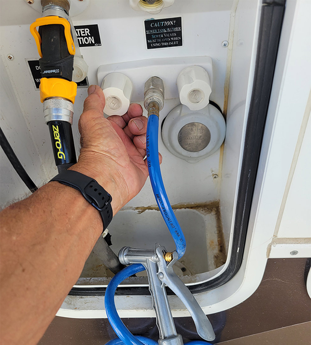 Turning on RV water pump