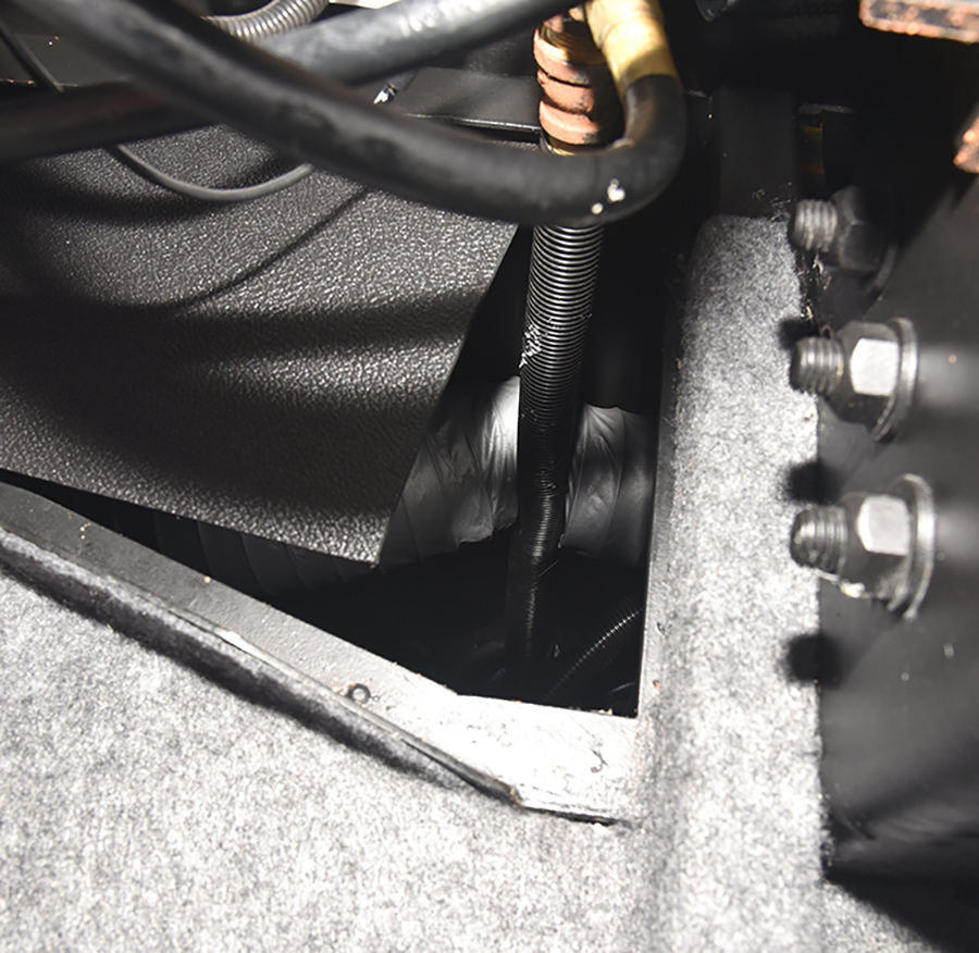 Gaps in the storage area of a RV
