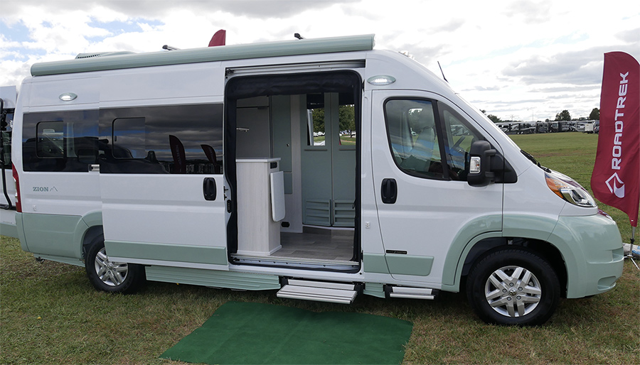 A new Roadtrek Zion, built on the RAM ProMaster chassis.