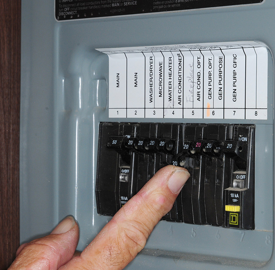 120-volt AC distribution panel
