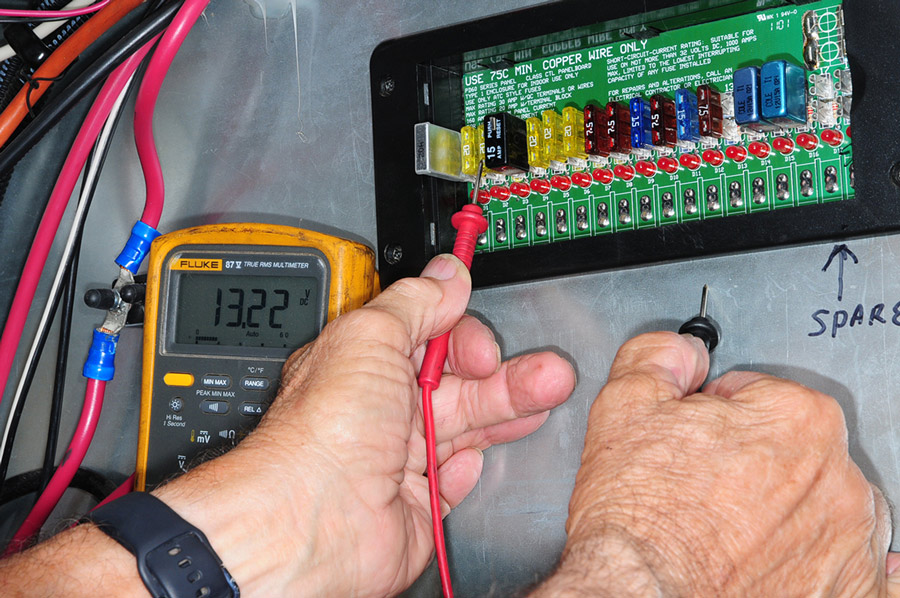 Panels for the 12-volt DC system