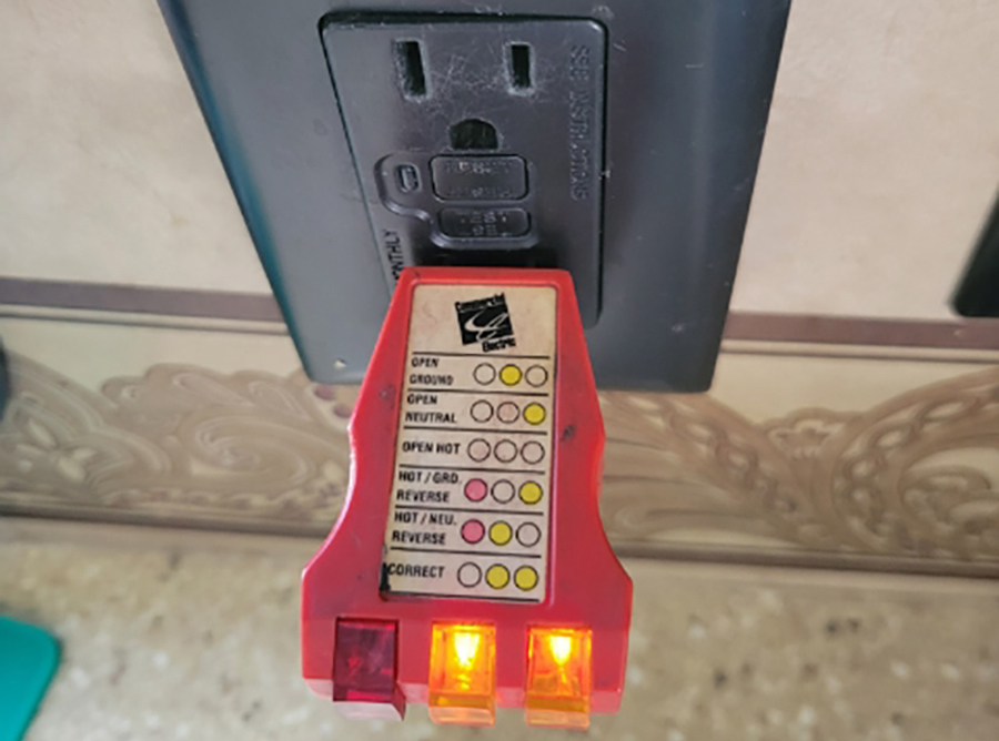 Multimeter plugged in