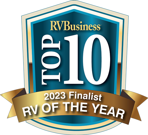 RV Business Top 10 2023 Finalist RV of the Year emblem