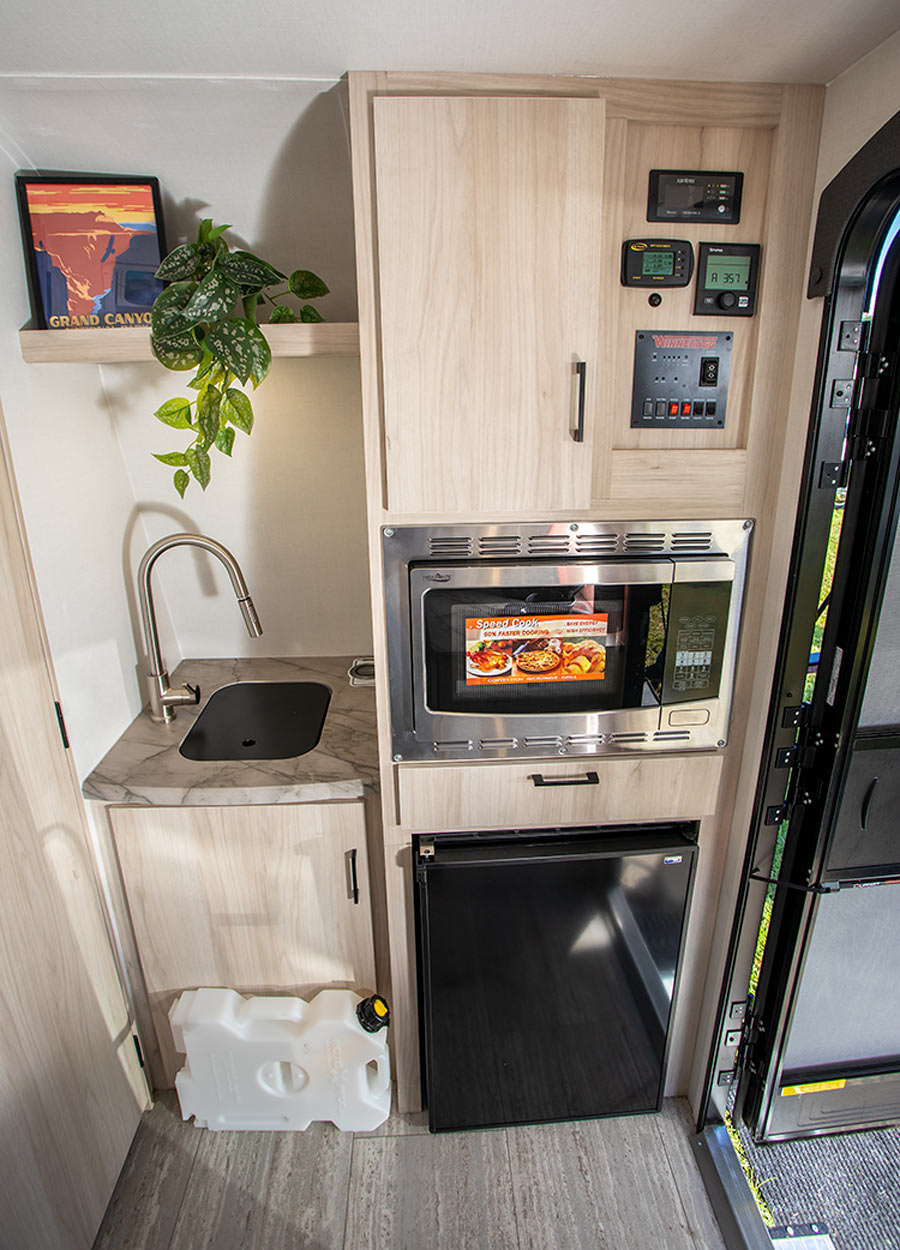 interior galley of the HIKE 100 FLX Overland Concept