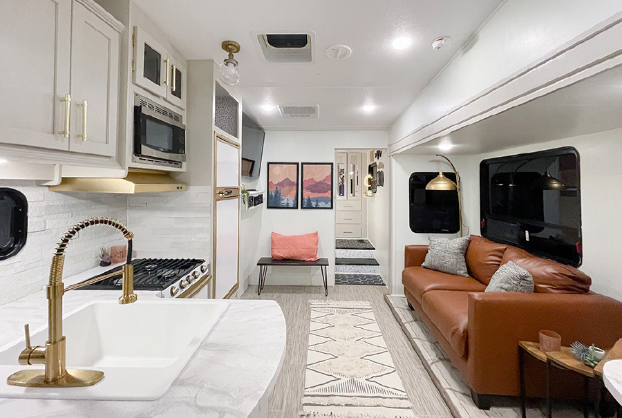 a wealth of new furniture and accessories to play off of the much lighter interior