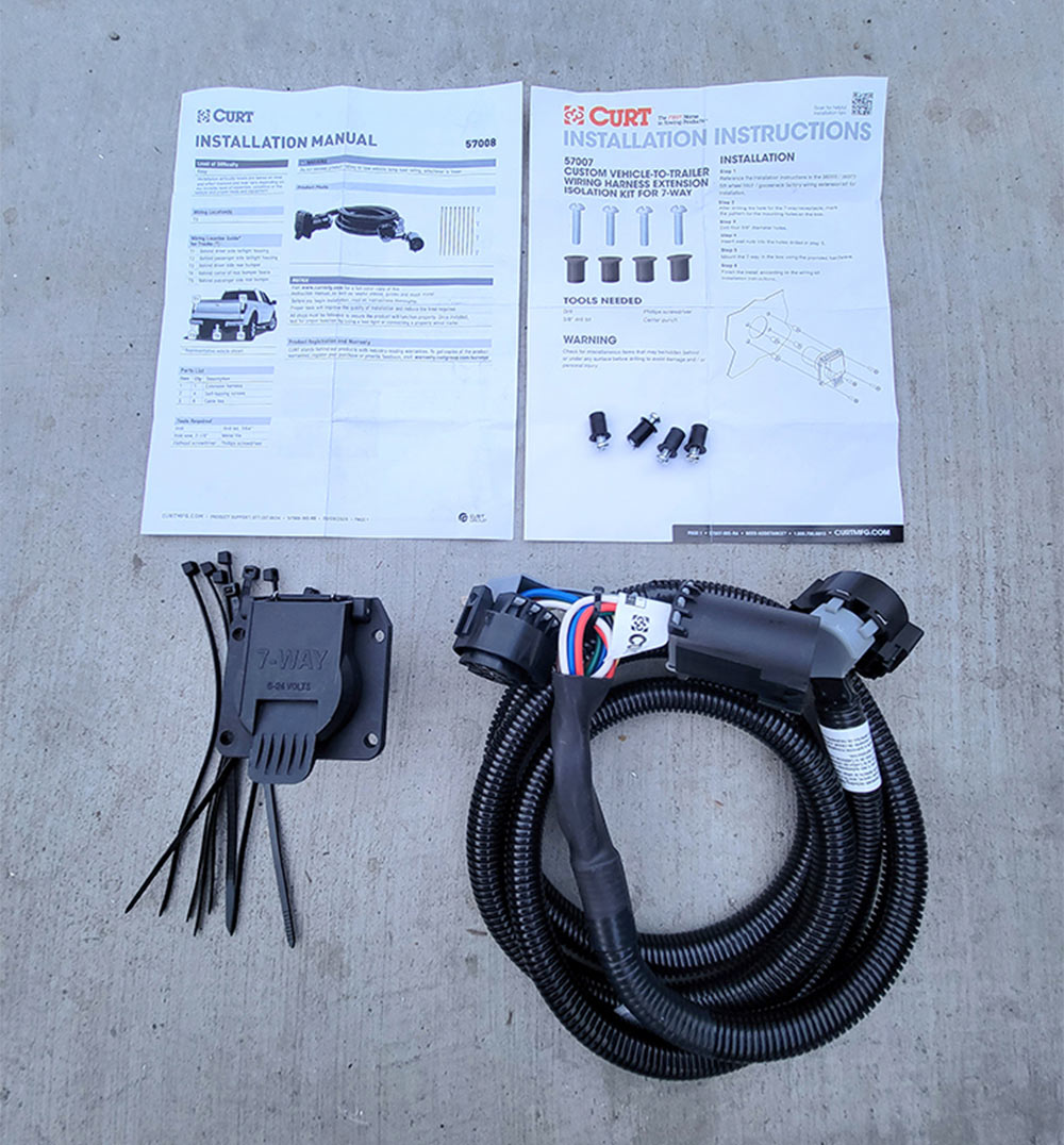 Curt #57008 7-way plug-and-play wiring harness