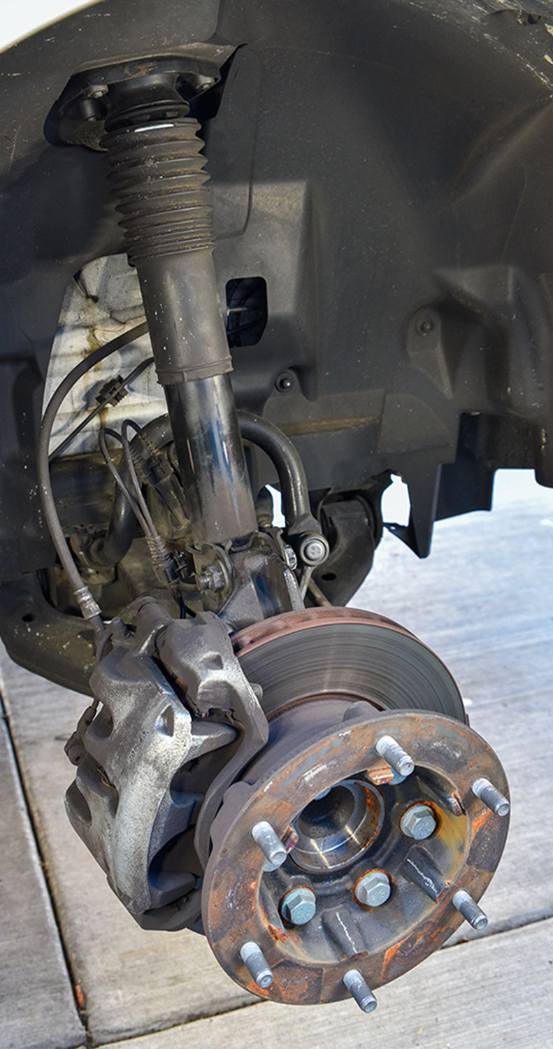 full view of the current OEM strut/shock
