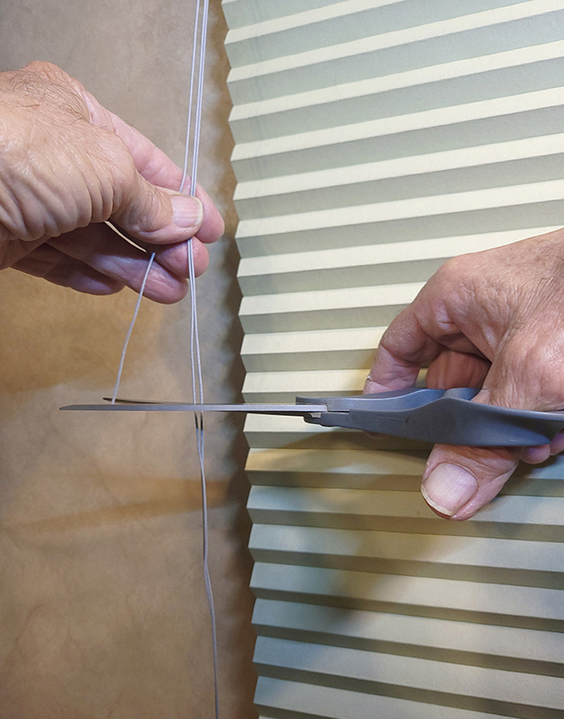 Cutting new cords to equal length