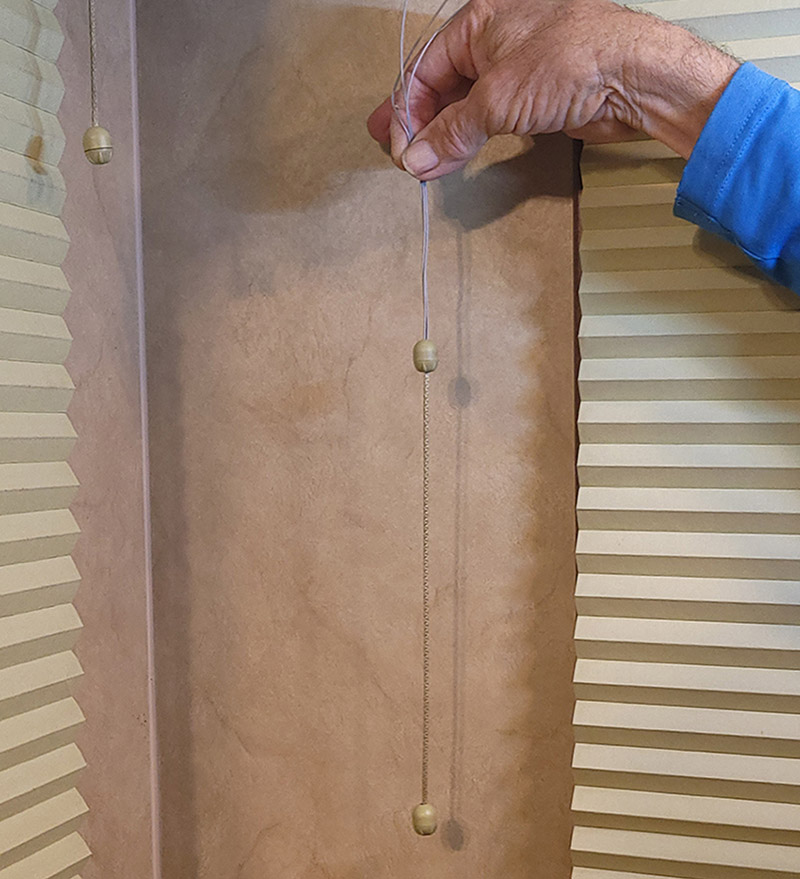 Securing new cord tails