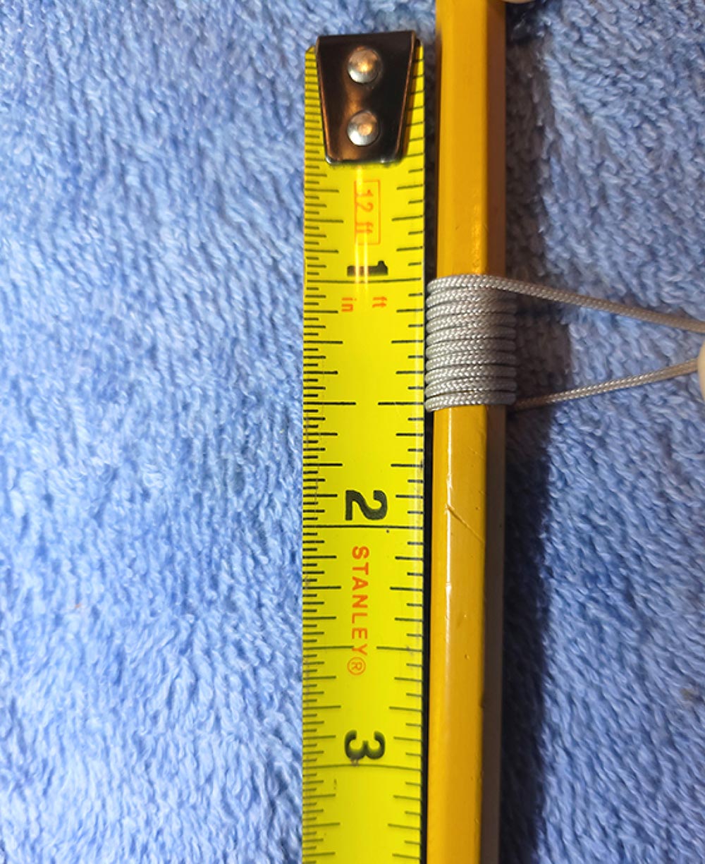 Measuring diameter of cord needed