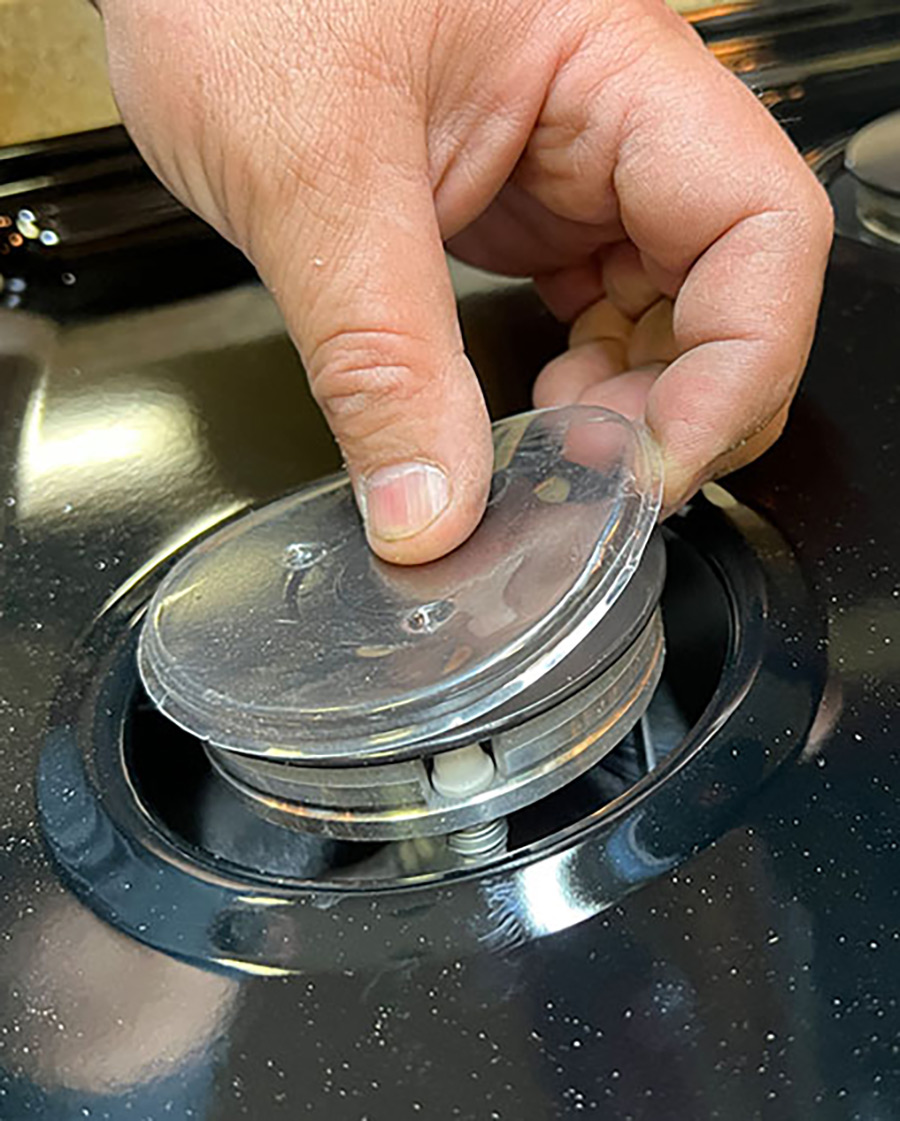 Always remove the clear plastic covers from the new stove before lighting the burners! You might think this should go without saying, but Salazar has seen more than one customer make this mistake.