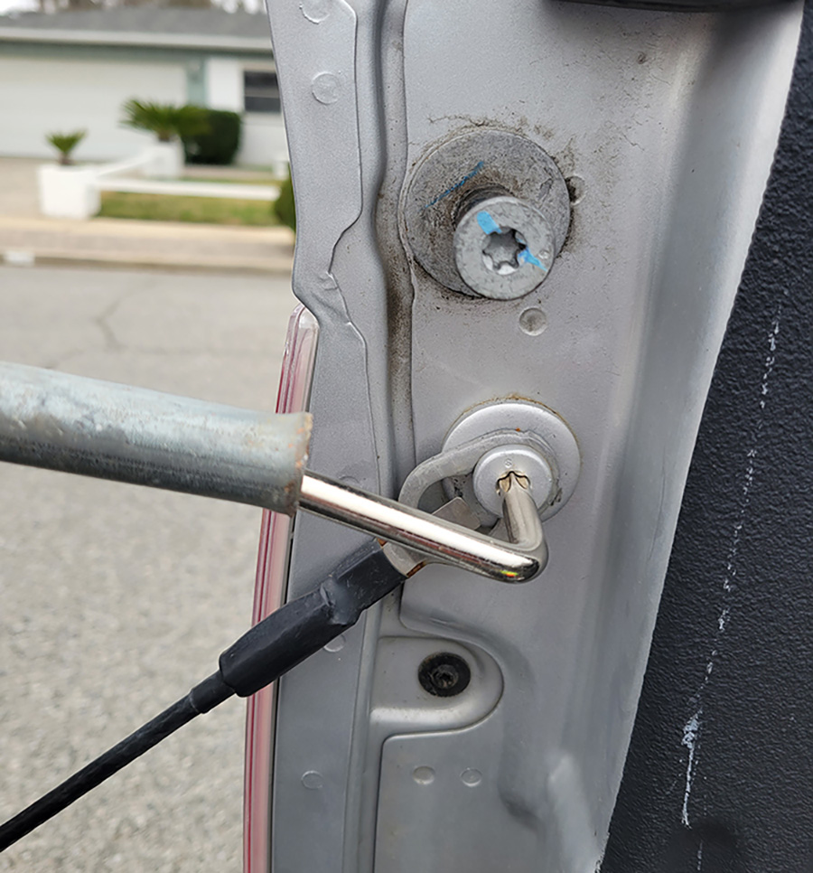 In order to remove the bolt on the side of the truck bed, the T45 Torx wrench (supplied with the kit) required a cheater pipe to break it loose. This bolt was extremely tight and stubborn to remove. The supplied wrench is pretty cheesy, so using a ratchet with a Torx socket would work much better.