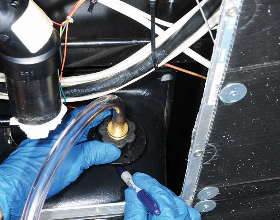 hose attached temporarily